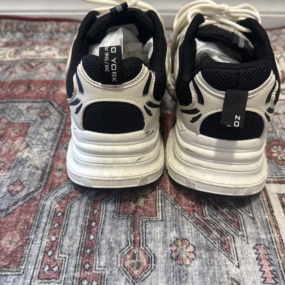 ZOO YORK COCO‎ Sneakers Women's Sz 8 Shoes Chunky Black Cream Blossom - Picture 5 of 10